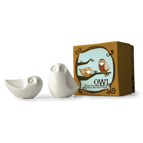 These little owl shakers are 34.99 and at that price will last forever on a table! what a hoot! :D