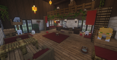 Cozy Cat cafe! ^.^  Here is my Japanese style cat cafe which I made recently! (I ADORE the cats from