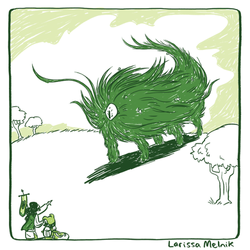 Misadventure May day 8: Grassy Monster Fight, part 1!