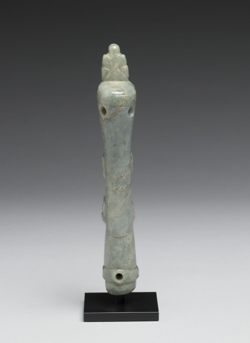 tlatollotl: Tubular jadeite beadCosta Rica.Guanacaste-Nicoya. 1 AD to 500 ADThe Walters