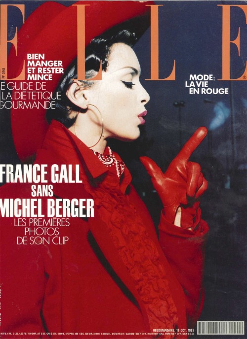 &ldquo;Voyez Rouge&rdquo; Elle France - October 1992Photographer: Andre RauModel: Patricia H