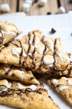 fullcravings:  Flaky S’mores Pizza Triangles