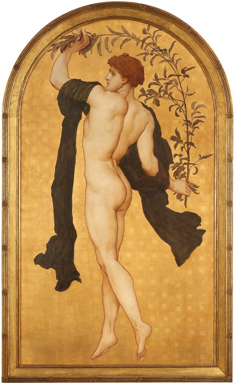 ganymedesrocks:  Frederic, Lord Leighton, PRA (1830-1896), Dancing Athlete with an Olive Branch, ca. 1860-1869