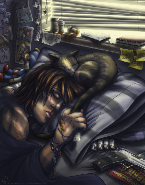 littlestarlolo:lazy mornings—-i wanted to tell a story about bucky’s recovery. but i can’t write, so