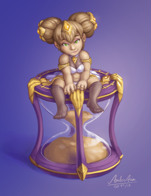 Flirty shortstacks are beststacks! I painted a Chromie cutie from WoW, done as a 6 hour commission f