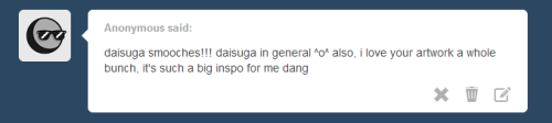 skeleaton:  DAISUGAAAAAAAAAAAA (And thank you so much! I’m so honoured!!)