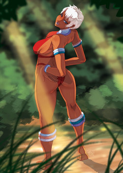 tovio-rogers:  street fighter III’s elena in one of her alternate color schemes    &lt; |D’‘‘‘