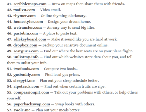 palekalika:  stimutax:  70 Most Useful Sites on the Internet  Always reblog! 