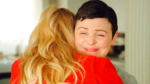 amythegloriouspond:Emma’s reaction to Snow telling her she gets to wear her wedding dress :D
