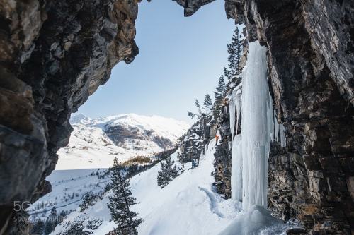 Cave view on one of the most beautiful Iceclimbing spot I ´ve ever seen. by Lyes