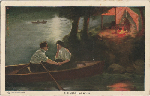 &ldquo;The Witching Hour&rdquo; -  Alfred James Dewey postcard, c. 1910s. &ldquo;3-