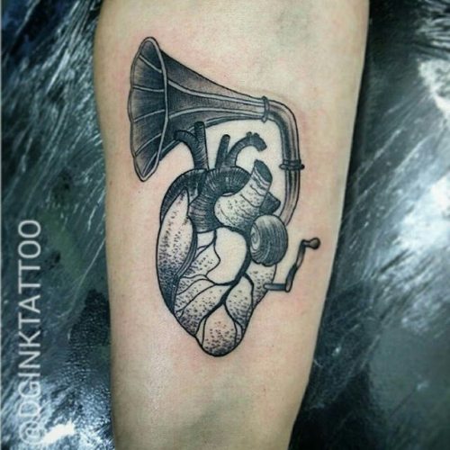 Tattoo Snob • Phonograph Heart tattoo by Daniel Gagliardi at...