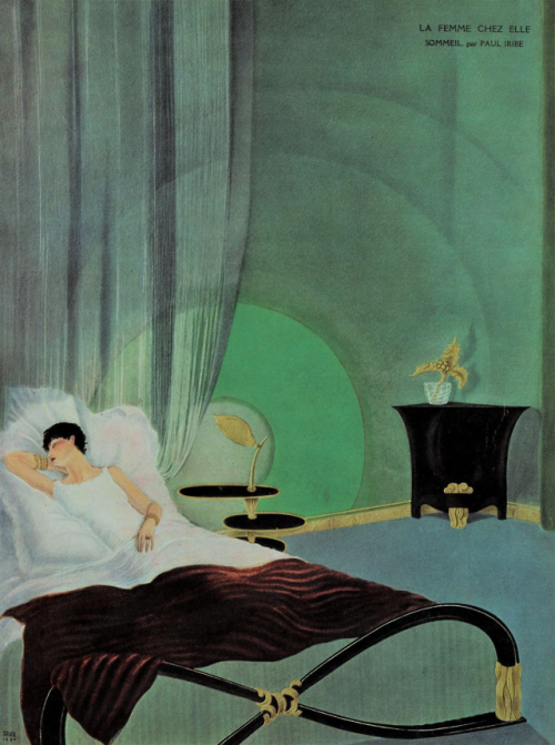 huariqueje:Asleep *   -   Paul Iribe, 1934French,1883-1935Illustration, 15 x 11 in.* La Fe