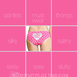 sissykiss:   Think about wearing these sissy