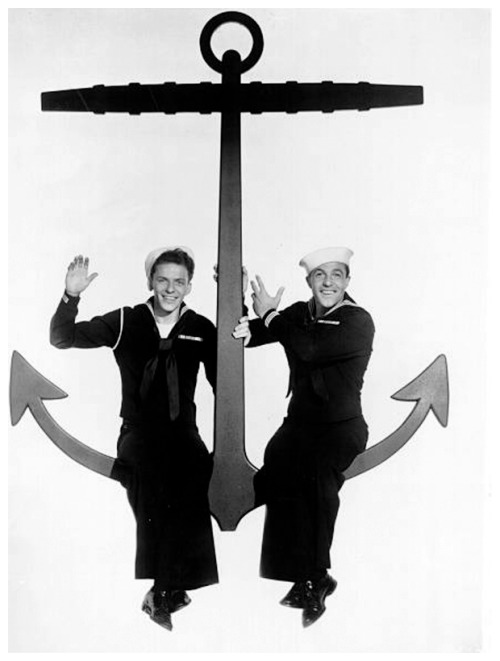 Gene Kelly and Frank Sinatra. Anchors Aweigh (1945).