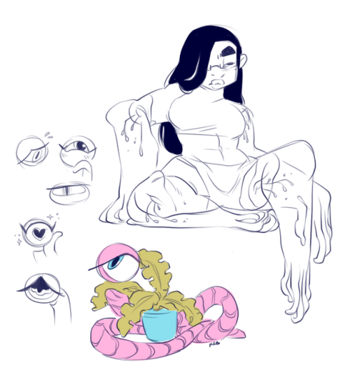 theveryworstthing:some newer stuff. while i was feeling like garbage i was thinking a lot about oc’s that need slight design tweaks so i wanted to work on some Lea and Gorgon sketches. making Lea emote is fun because it seems impossible to give her