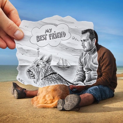 A photographer has re-imagined his own pictures by blending them with pencil sketches to create imaginary scenes. Ben Heine brings real-life images to life by replacing parts of them with detailed drawings. The seemingly effortless snapshots all...