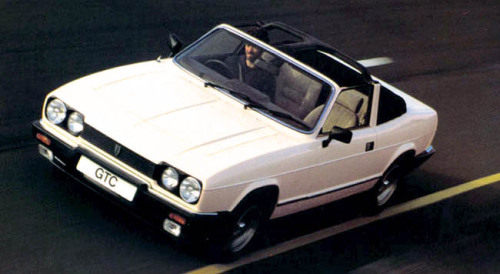 carsthatnevermadeit:  Reliant Scimitar GTC, 1980. A four-seat convertible based on the GTE sports estate, 443 GTEs were manufactured (including one prototype) before production ceased in 1986 I’ve posted about the Scimitar GTE previously