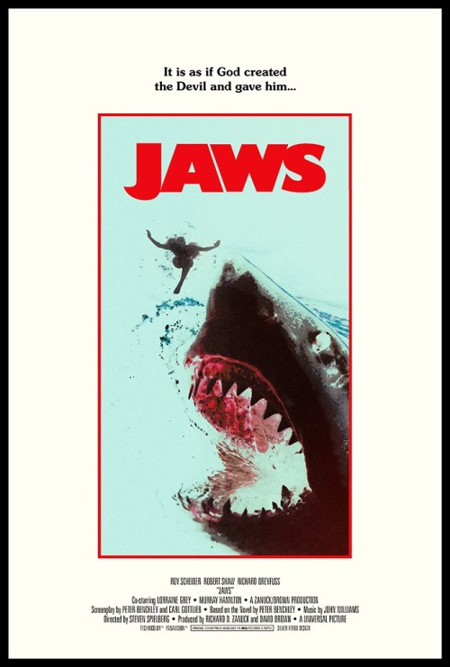 thepostermovement:  Jaws by Silver Ferox Design