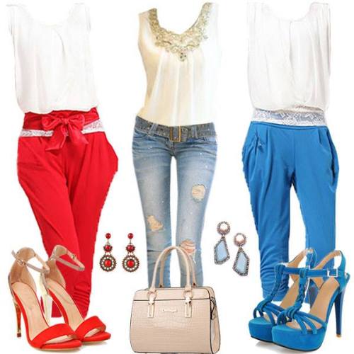 XXX ideservenewshoesblog:  Contrast Color Two-piece photo