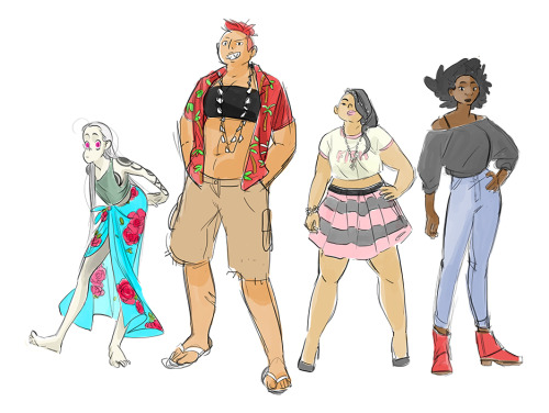 katleyh:Figuring out some characters through their fashion choices…
Wow. So I’ve been working on this OGN concept on and off for about 6 years!Now the finished graphic novel will be out this Feb. 9th 2021! You can preorder here! 