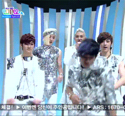 :  aron cutely dancing along with jr 