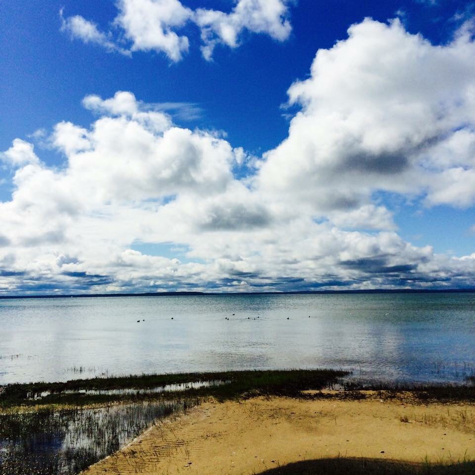 My view of the Michigan lake when I went to St. Ignace▫️