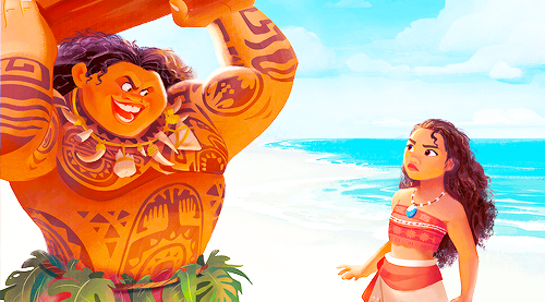 mickeyandcompany:Illustrations from the Moana storybook.