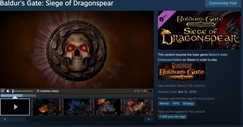 rambleonamazon:wesschneider:These are just a few of the ungenerous reviews the new Baldur’s Gate exp