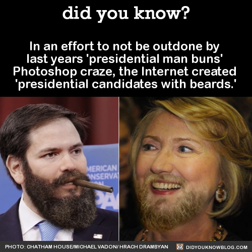 did-you-kno: In an effort to not be outdone by last years ‘presidential man buns’ Photos