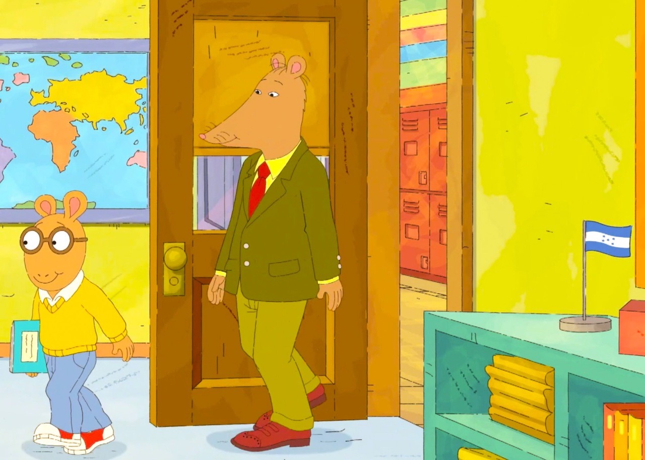 destinytomoon: waterbending:  the honduran flag in mr ratburn’s class, him reading