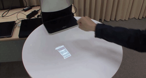 prostheticknowledge:  Prototype Real / Digital Info Interface System Using projection