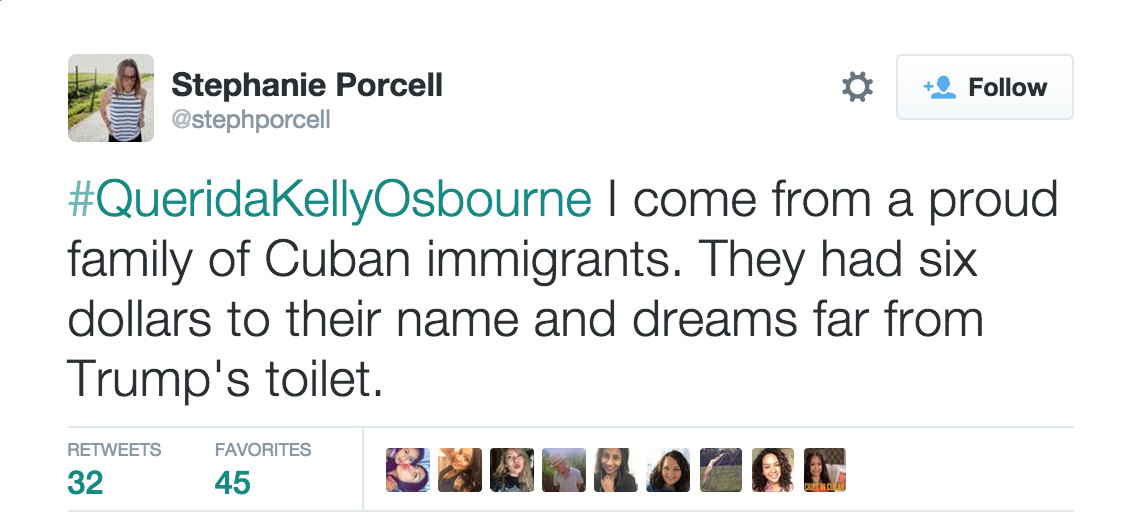 sniffing:  Twitter shoots back with #QueridaKellyOsbourne as Kelly Osbourne’s racist