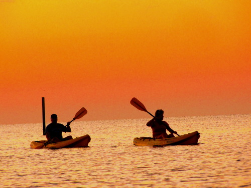 Hatteras Island- Kayakers in The Pamlico Sound (Taken 8/17/2011) Photo Of The Day 1/11/2014