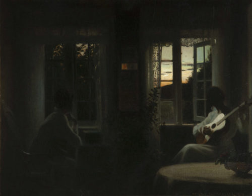 Twilight   -     Harald Slott-Moller ,1918. Danish, 1864-1937Oil on canvas, 58 x 81 cm. (22.8 x 31.9