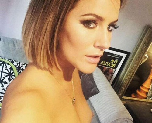 Caroline Flack topless selfie on Instagram