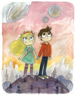 daronnefcy:  New piece for the Gallery Nucleus event “Blood Moon Ball- A Farewell to Mewni”   Tickets are available here:  https://www.gallerynucleus.com/gallery/727/exhibition  