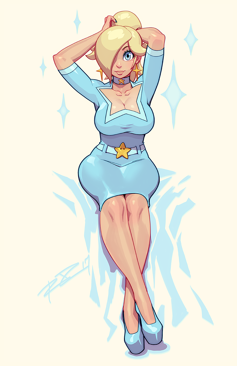 robscorner:Here’s a Rosalina pinup I did for people who supported and bought me