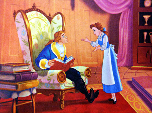 mickymoues:acciodolewhip:Aw LOOK AT HIMHE IS READING AWhe is also imagining a prince adam fic