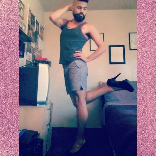 Fierce! Love the beard and the heels!