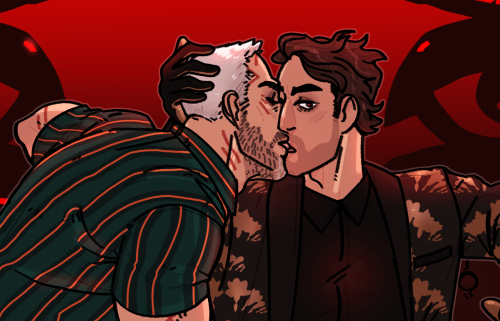 evans-endeavors:Roman Sionis and Victor Zsasz Sometimes you gotta just make out with your henchmen… 