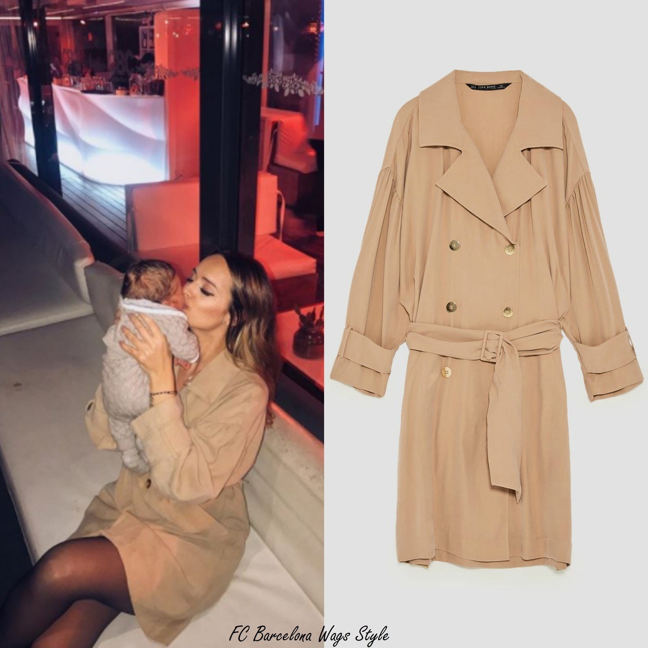 zara trench dress