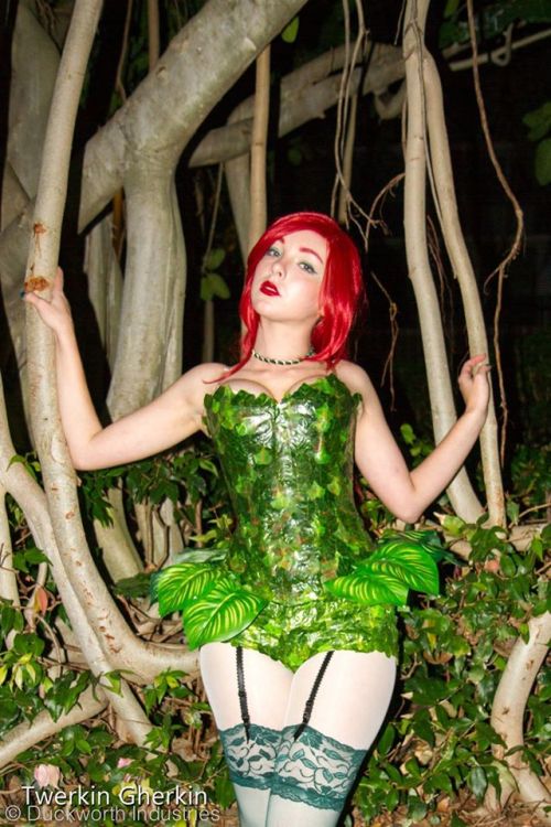 cosplayandgeekstuff:    Twerkin Gherkin (Australia) as Poison Ivy.  Photos I and II by: James Niland - Photography  Photo III by: Duckworth Industries 