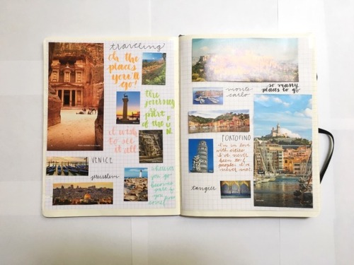 lemonscholar:  My traveling pages So fun to look back at old spreads :) this is when I first started