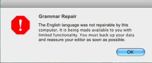 neil-gaiman:ellenkushner:maggie-stiefvater:Novelist error messages.Too perfect!ARGGH