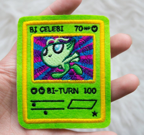 retrogamingblog2:LBGTQ+ Pride Pokemon Card Patches made by AlienInAJar