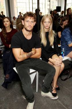 celebrityhive:    Marloes Horst and Alex Pettyfer at Jill Stuart Presentation New York Fashion Week Spring 2016 – Front Row &amp; Backstage on September 12, 2015.   