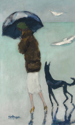 mauveflwrs:  Kees van Dongen - Cannes, la femme au chien (c. 1927)