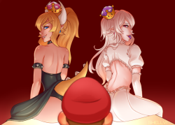 shellviart:  King boo x Bowsetta  Hell yeah!  I now have a Patreon page, where you can support me and   help me pick a character for my next picture by voting!   Also follow me on: Patreon - DeviantArt - VK 