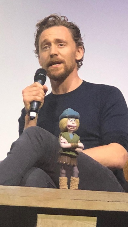 lolawashere: Tom Hiddleston at the Early Man Q&amp;A and footage screening at a central London h